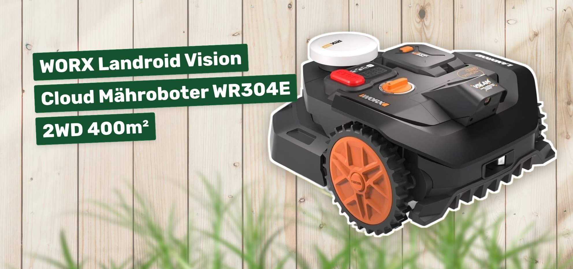 WORX Landroid Vision Cloud Mähroboter WR304E 2WD