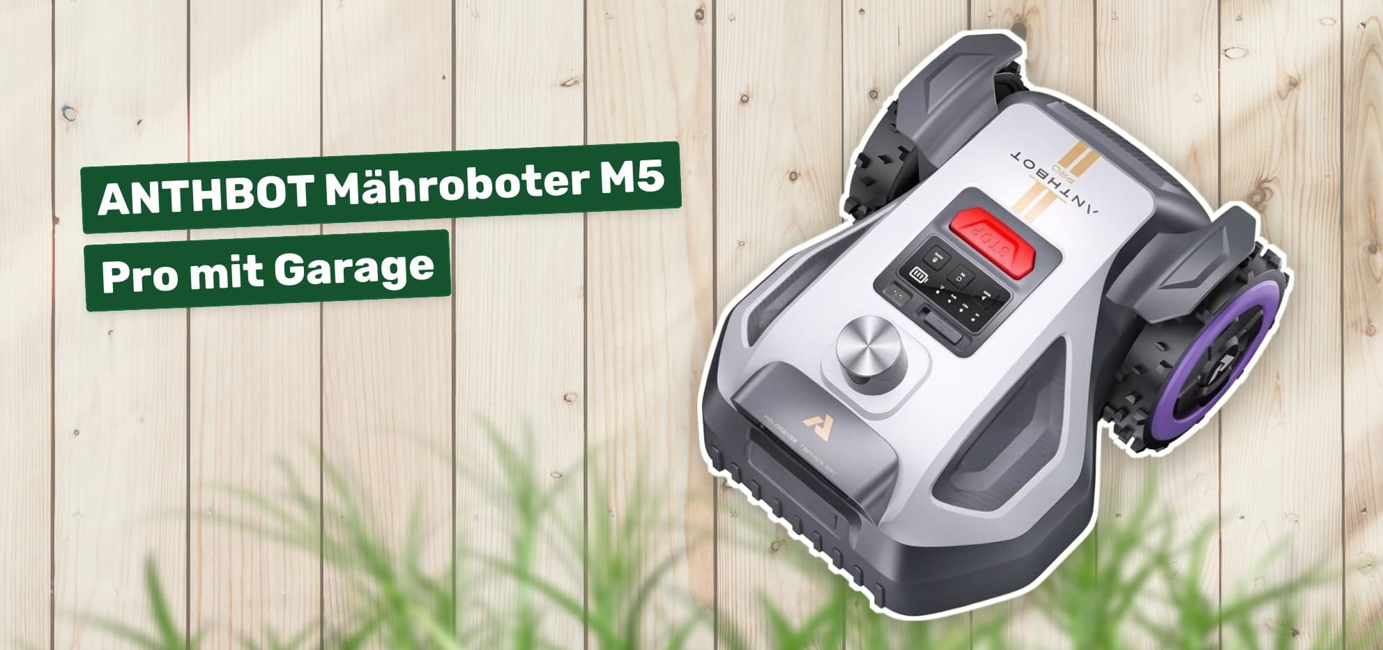 ANTHBOT Mähroboter M5 Pro mit Garage