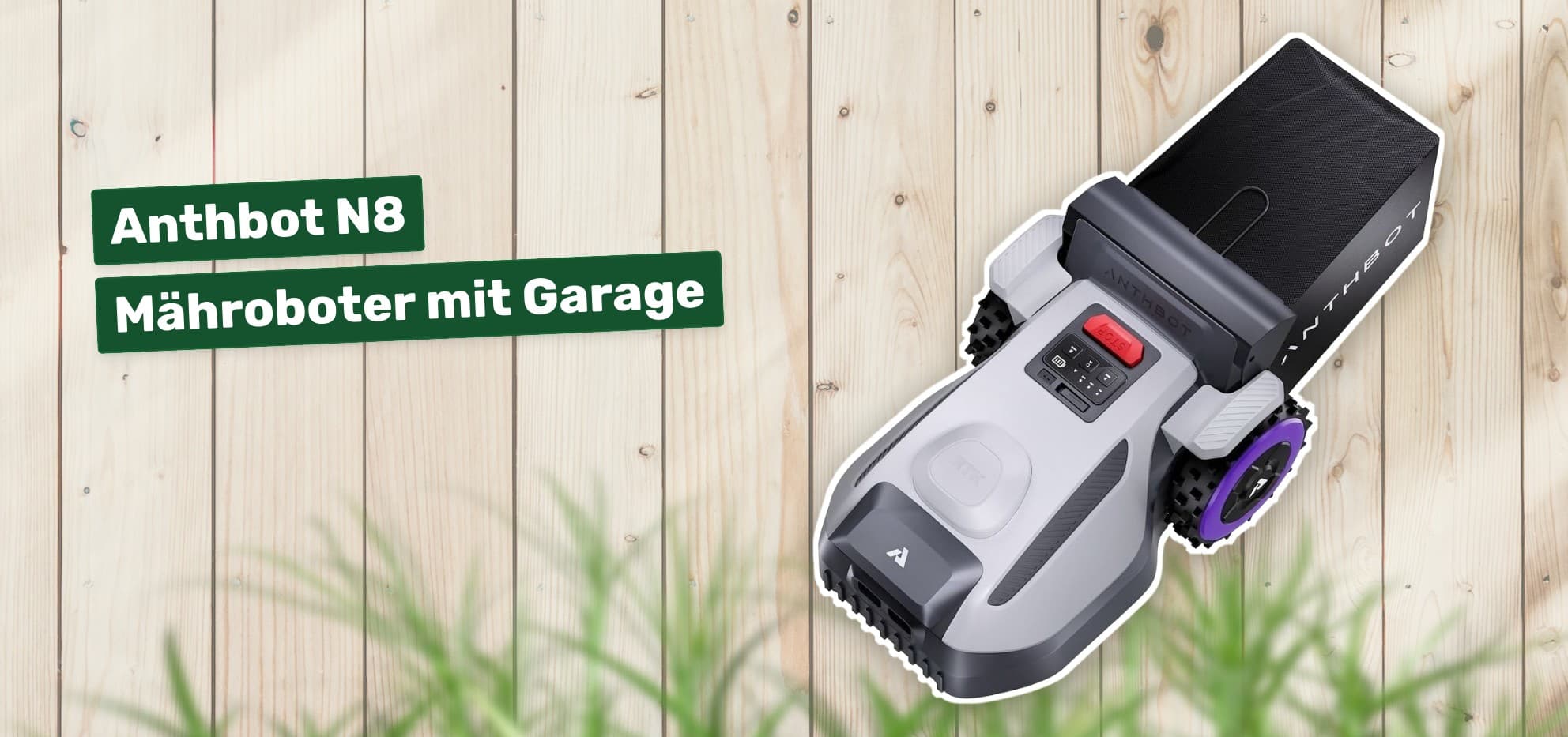 Anthbot N8 Mähroboter mit Garage