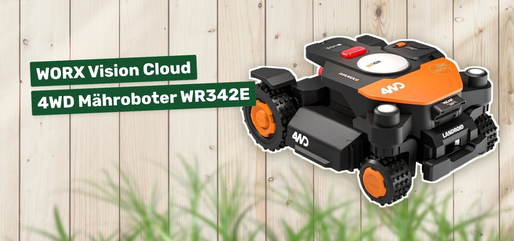WORX Vision Cloud 4WD Mähroboter WR342E