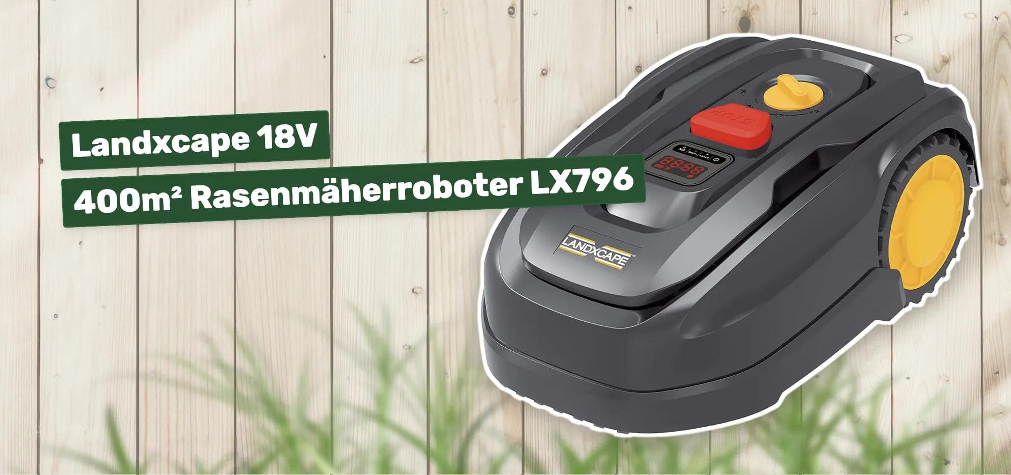 Landxcape 18V 400m² Rasenmäherroboter LX796