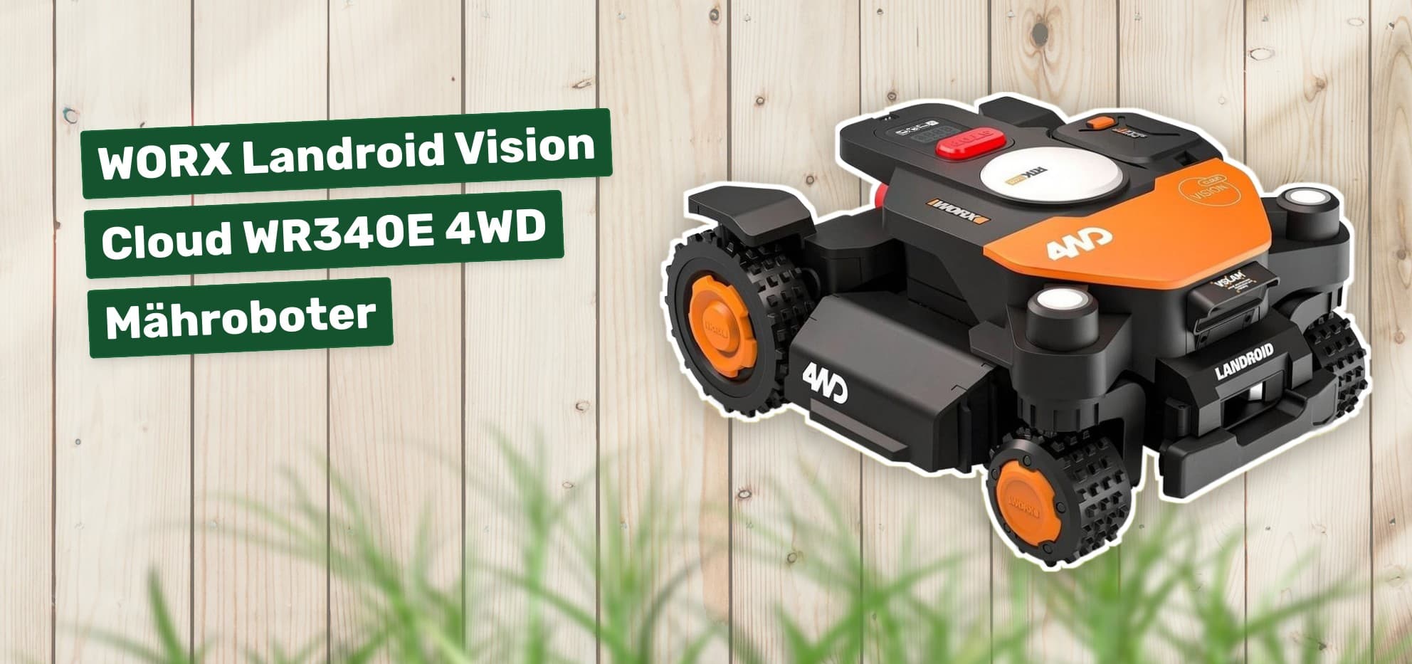 WORX Landroid Vision Cloud WR340E 4WD Mähroboter